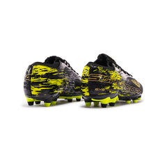 Tenis Joma Futbol Tachos Supercopa 2301 Terreno Firme FG Negro/Amarillo fluor