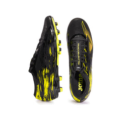 Tenis Joma Futbol Tachos Supercopa 2301 Terreno Firme FG Negro/Amarillo fluor