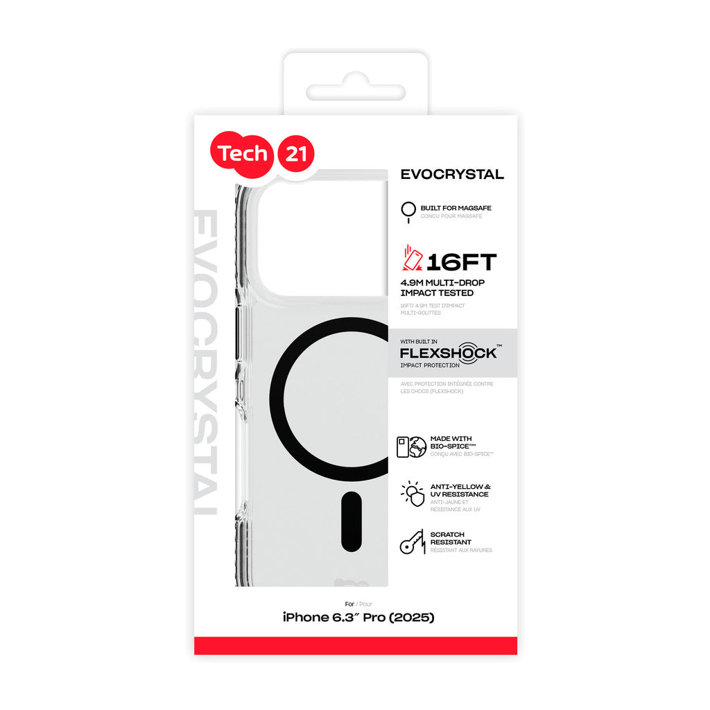 Funda Tech21 EvoCrystal Compatible con iPhone 18 Pro y MagSafe