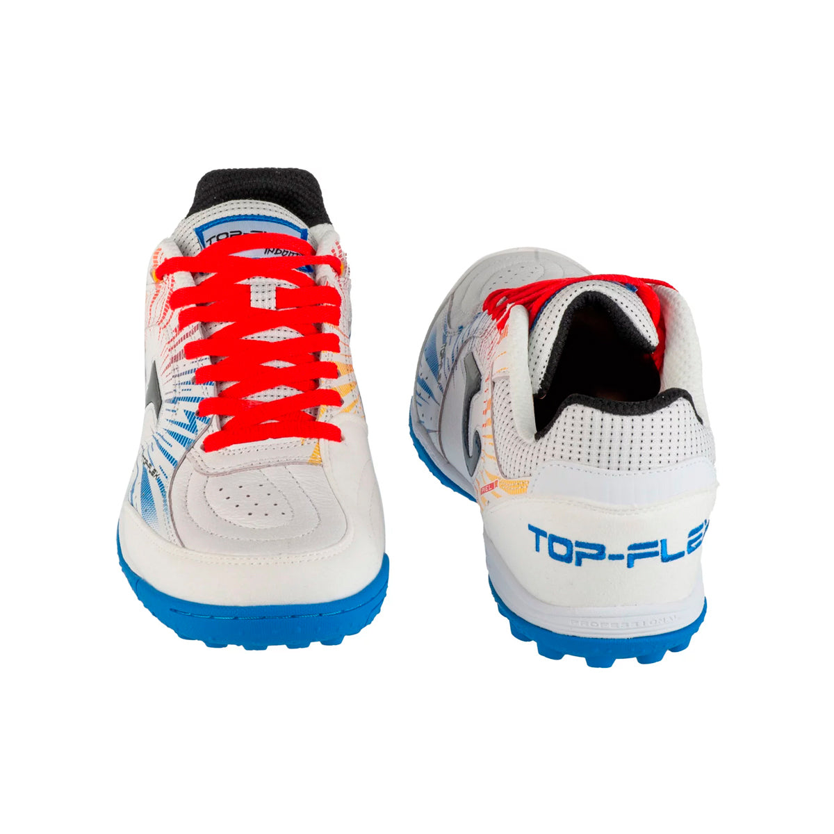 Tenis Futbol Rapido Joma TOP FLEX 2476 Turf Blanco/Rojo 25 MX