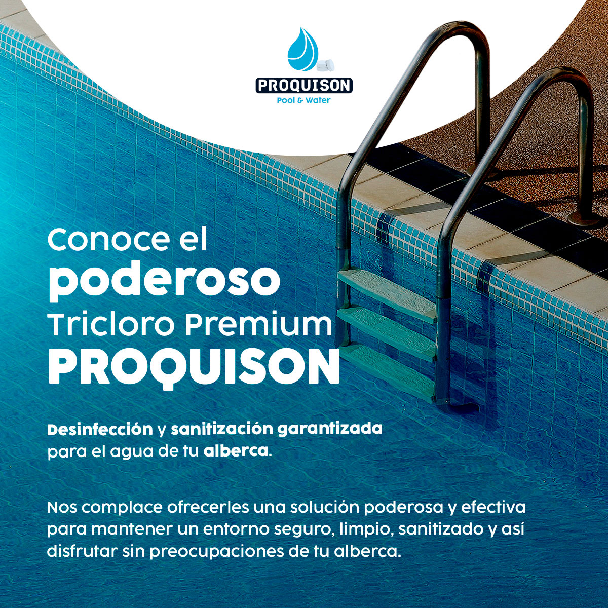 Cloro para alberca en polvo 5 kg Proquison 90% desinfección