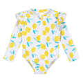 Traje de baño Gerber niña UPF 50+ blanco limones 2 a 5 años-5T