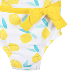 Traje de baño Gerber blanco niña UPF 50+ cómodo 1 pieza-3T
