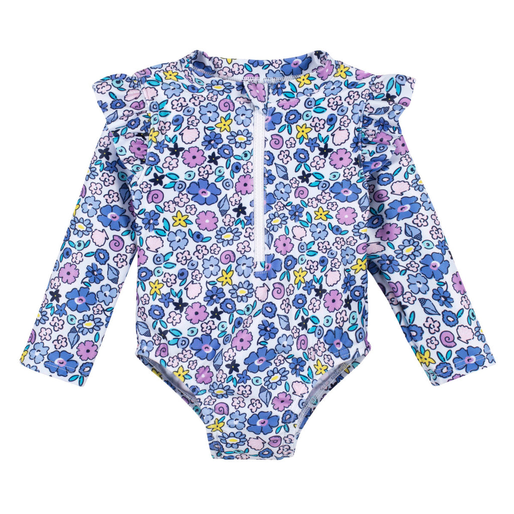 Traje de baño niña Gerber 1 pieza fresa UPF 50+ bebé-18M