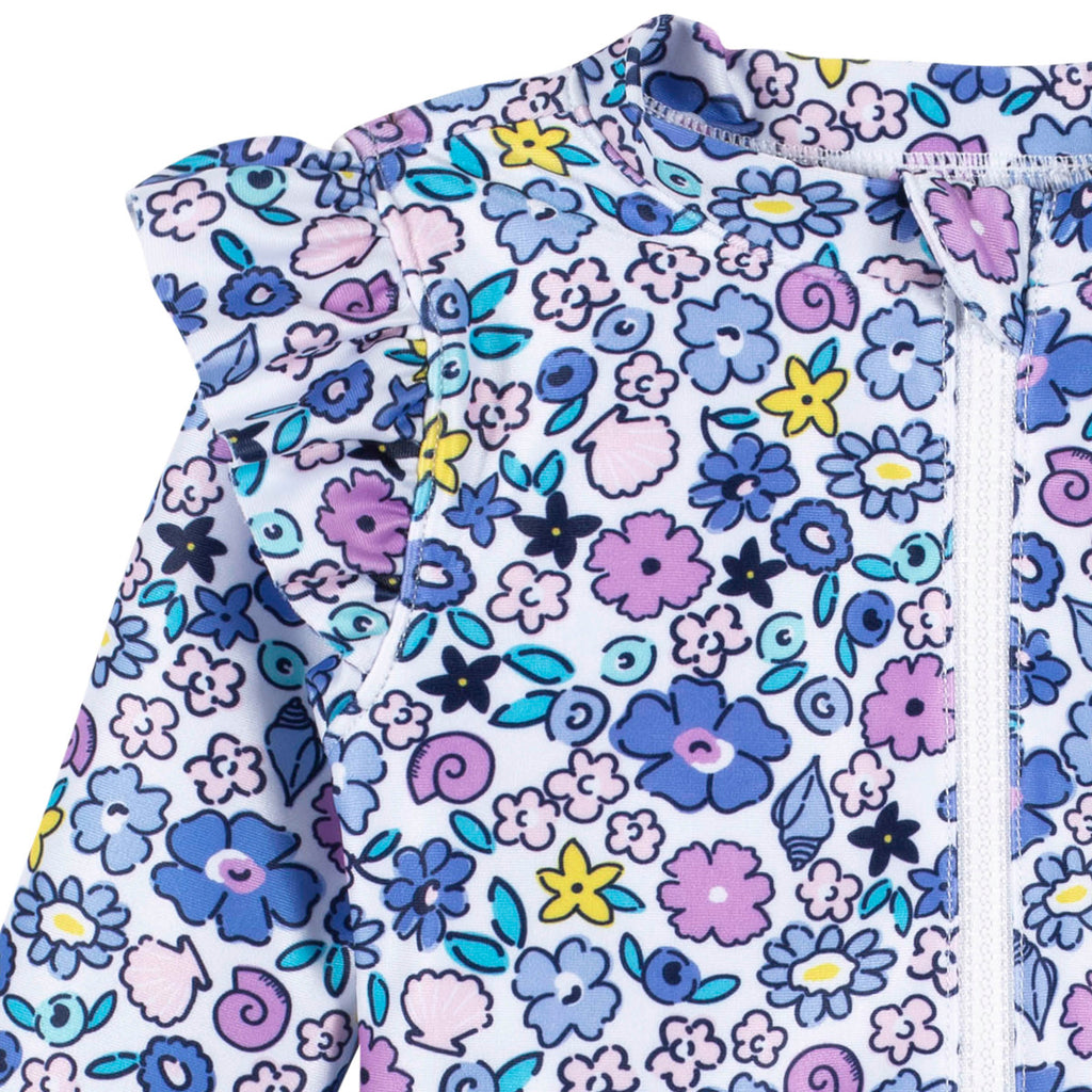 Traje de baño niña Gerber 1 pieza fresa UPF 50+ bebé-2T