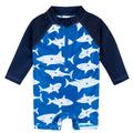 Traje de baño niño Gerber 1 pieza azul UPF 50+ bebé-3T