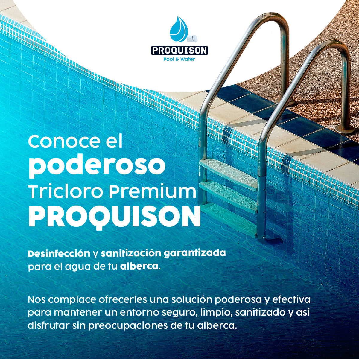 Cloro para alberca 10 kg tabletas 3 pulgadas Proquison 90%