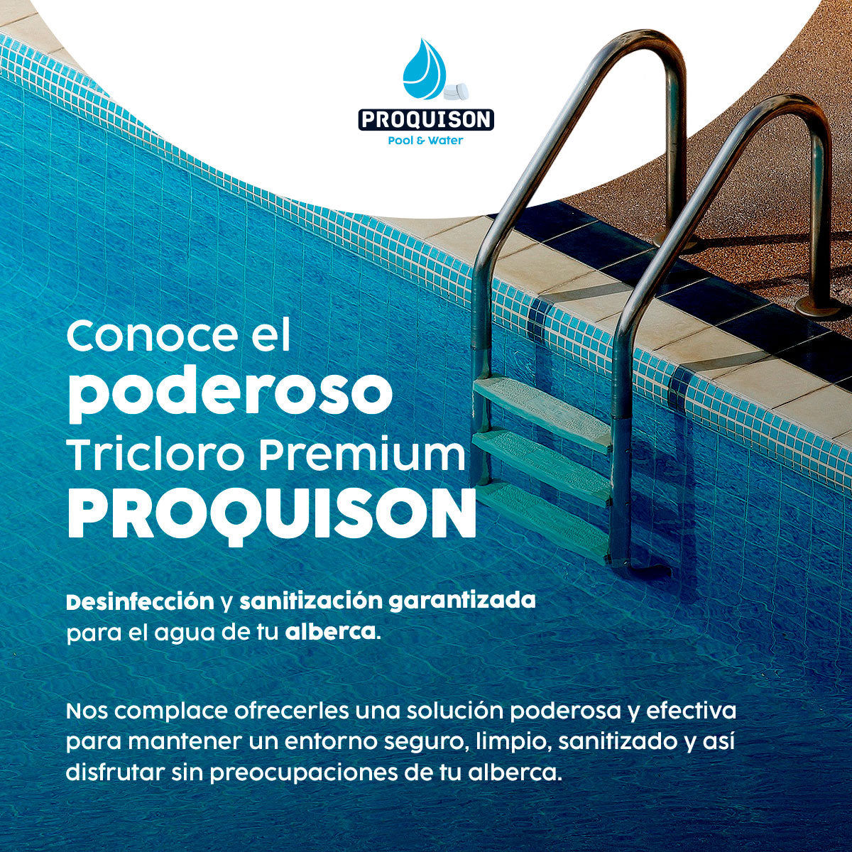 Cloro para alberca 20 kg tabletas 3 pulgadas Proquison 90%
