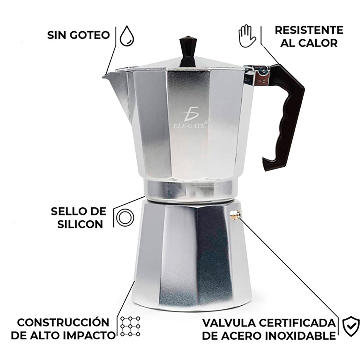 Cafetera Italiana Manual 500ml Espresso Fácil Para Estufa
