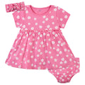 Vestido Gerber rosa bebé 3 piezas ropa niña primavera-24M