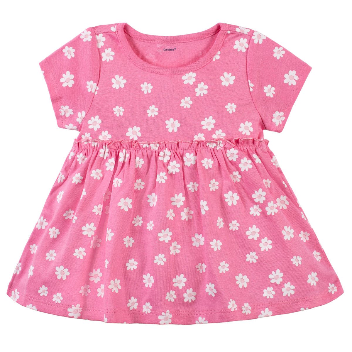 Vestido Gerber rosa bebé 3 piezas ropa niña primavera-12M