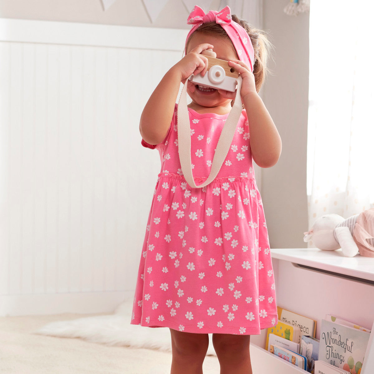 Vestido Gerber rosa bebé 3 piezas ropa niña primavera-24M