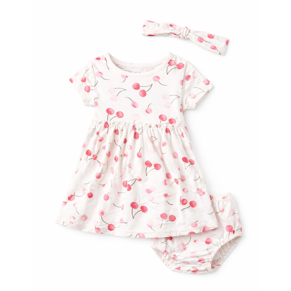 Vestido Gerber blanco niña conjunto 3 piezas verano-2T, 3T, 4T, 5T