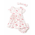 Vestido Gerber blanco niña conjunto 3 piezas verano-2T, 3T, 4T, 5T
