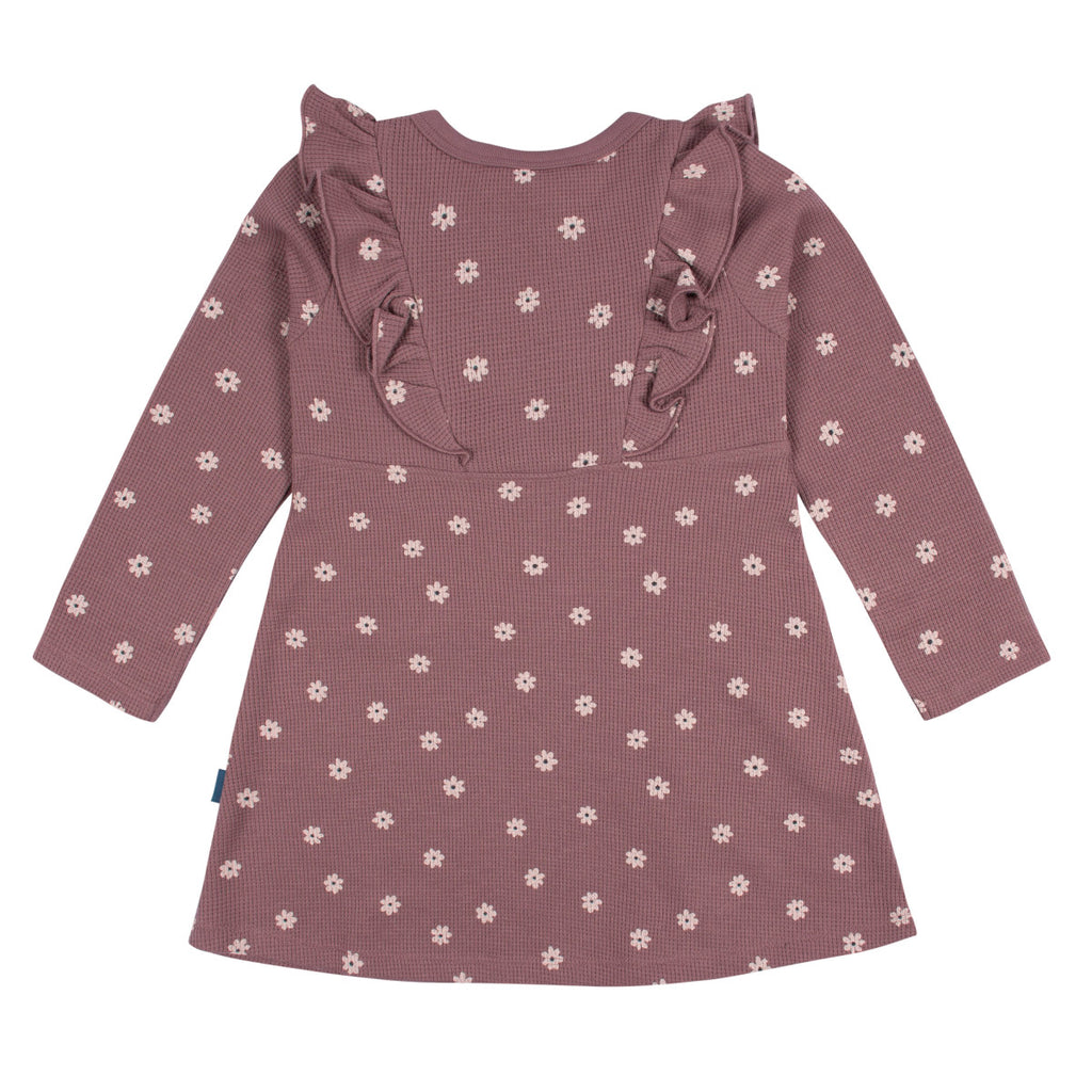 Vestido Gerber rosa niña 100% algodón cómodo para primavera-3T