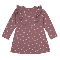 Vestido Gerber rosa niña 100% algodón cómodo para primavera-3T