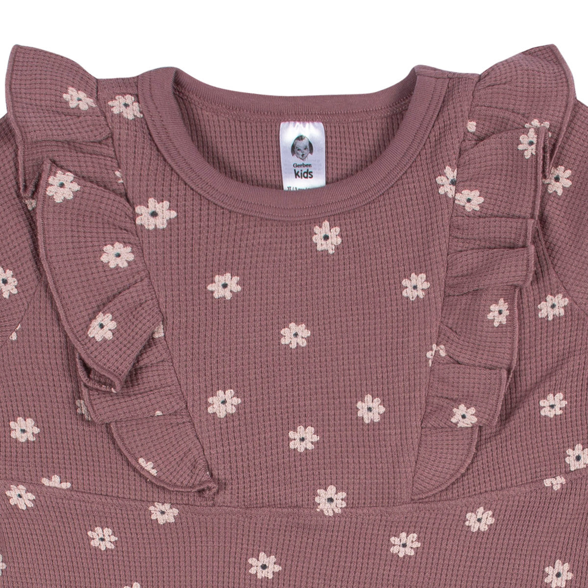 Vestido Gerber rosa niña 100% algodón cómodo para primavera-2T