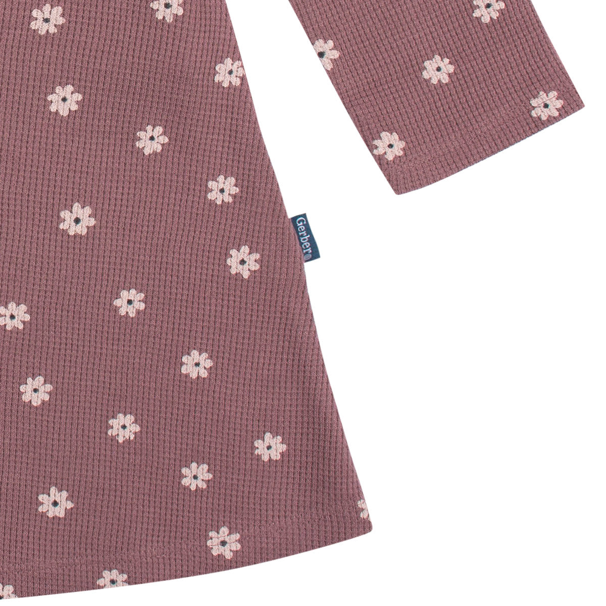 Vestido Gerber rosa niña 100% algodón cómodo para primavera-2T