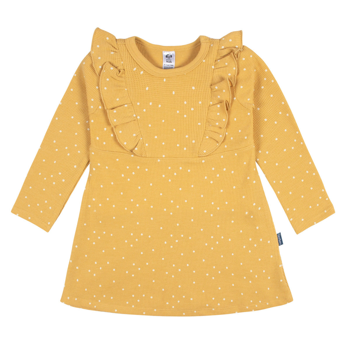 Vestido Gerber amarillo niña algodón cómodo verano-12M