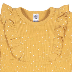 Vestido Gerber amarillo niña algodón cómodo verano-18M