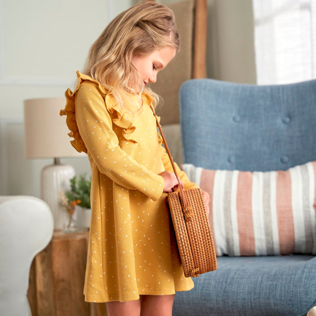 Vestido Gerber amarillo niña algodón cómodo verano-2T