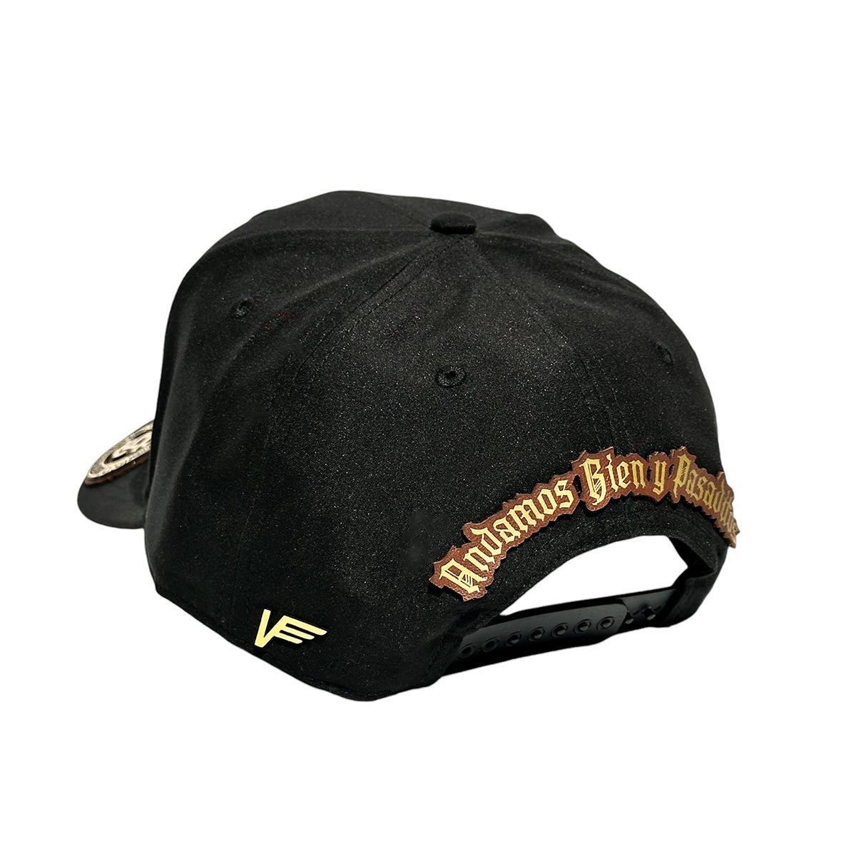 VAGO Style 1% Gorra Unica Artesanal Negra Ajustable con Visera Curva-Unitalla