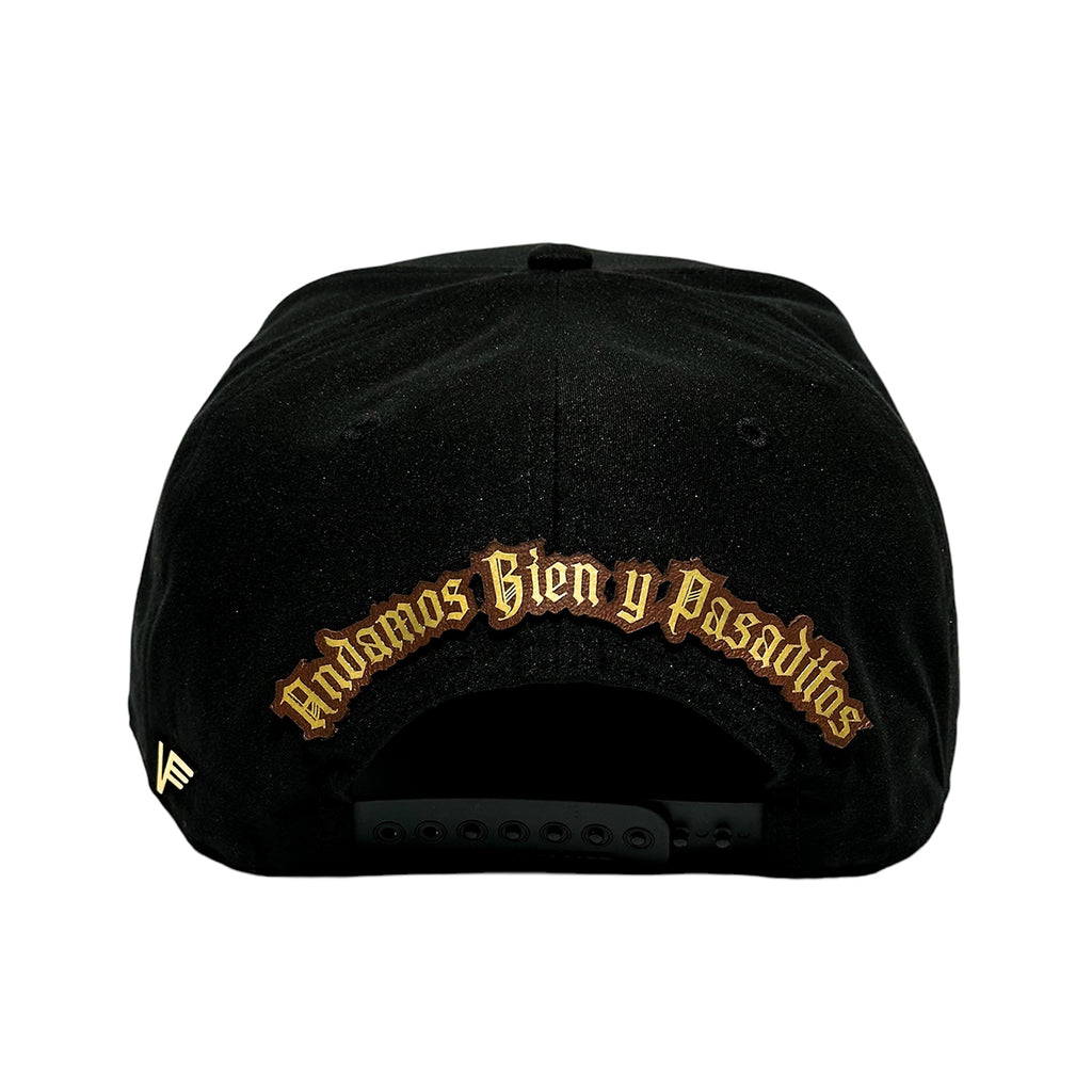 VAGO Style 1% Gorra Unica Artesanal Negra Ajustable con Visera Curva-Unitalla