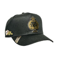 VAGO Style ALL IN Gorra Unica Artesanal Negra Ajustable con Visera Curva con Estampado Jocker Bajo V