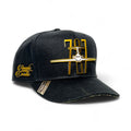 VAGO Style AMADO CARRILLO Gorra Unica Artesanal Negra Ajustable con Visera Curva con Estampado Bulle