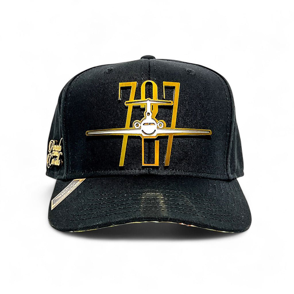VAGO Style AMADO CARRILLO Gorra Unica Artesanal Negra Ajustable con Visera Curva con Estampado Bulle