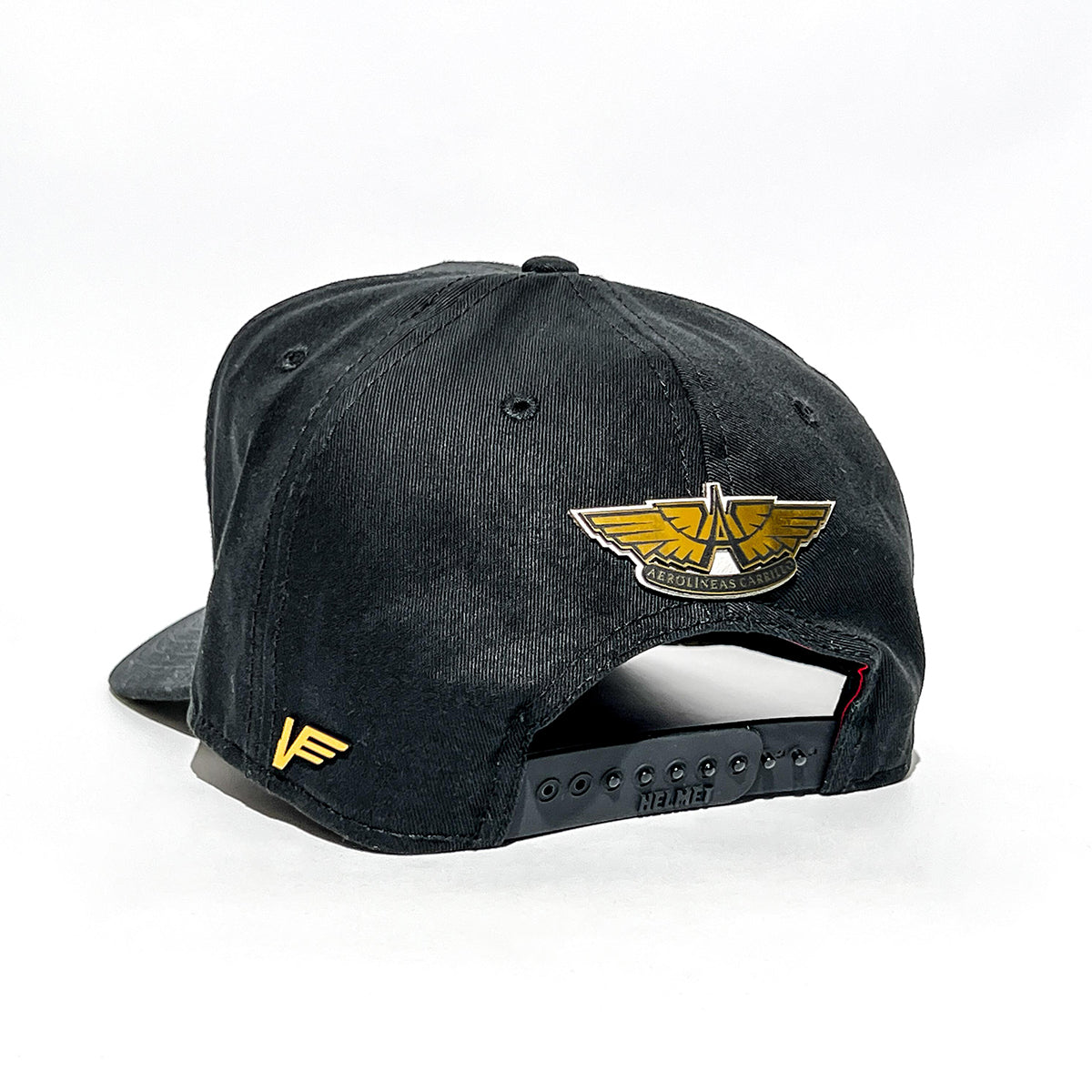 VAGO Style AMADO CARRILLO Gorra Unica Artesanal Negra Ajustable con Visera Curva con Estampado Bulle