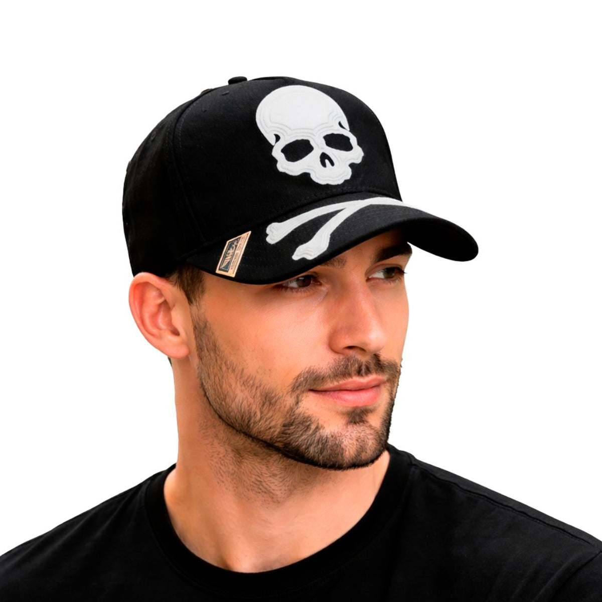 Gorra Negra Camionero Hombre Vago Bones Calavera Original