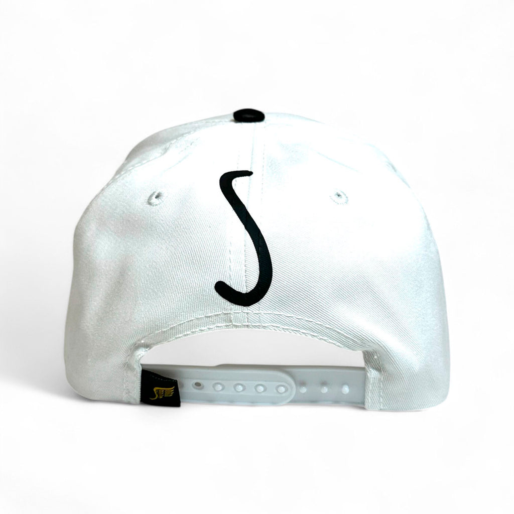 VAGO Style LA PANTERA Gorra Blanca Ajustable Negra-Unitalla