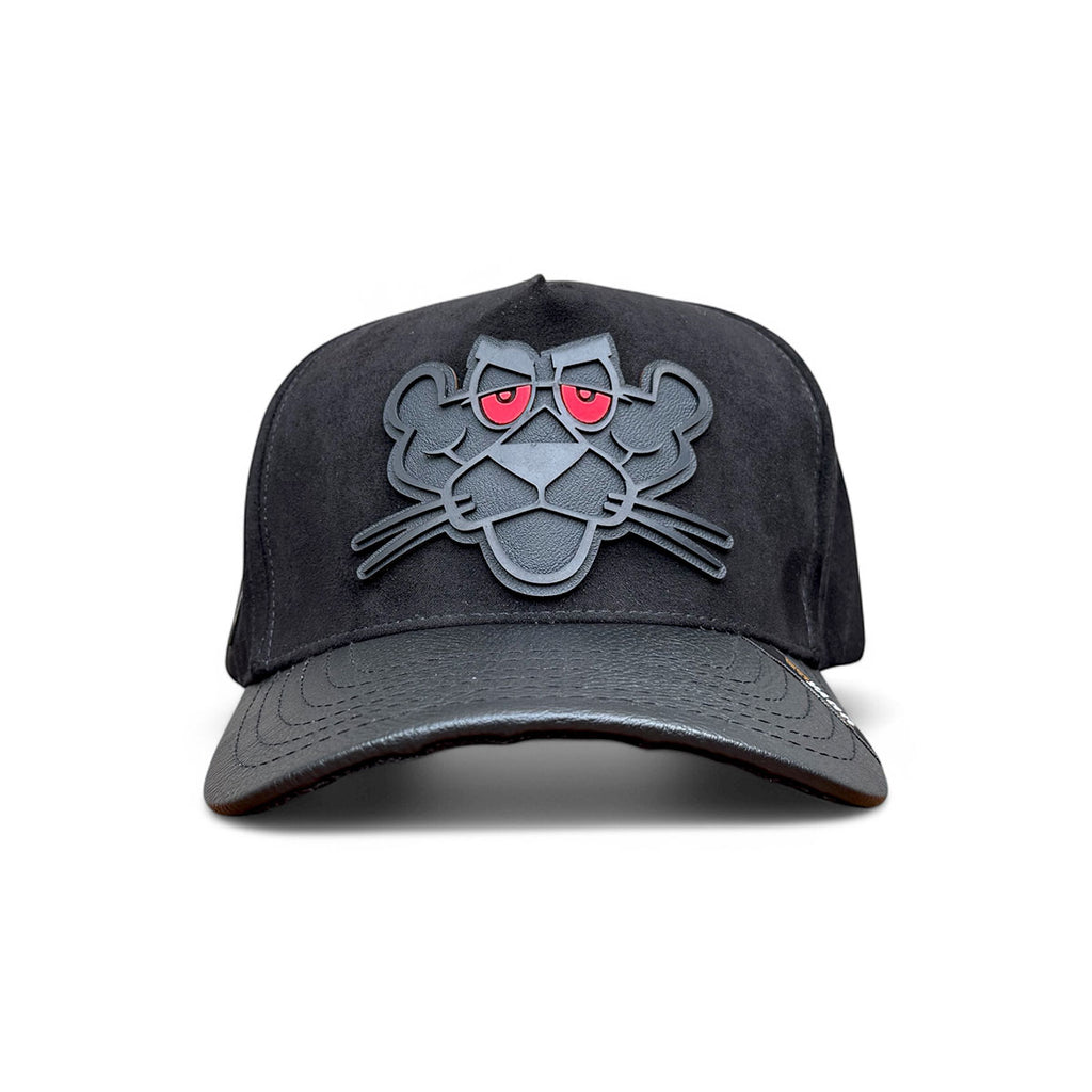 Gorra VAGO Style LA PANTERA Black LA ORIGINAL Negra Visera Curva de Piel-Unitalla
