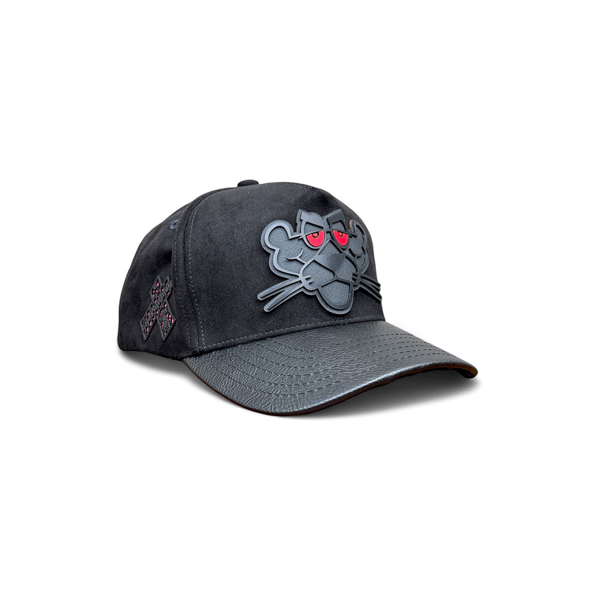 Gorra VAGO Style LA PANTERA Black LA ORIGINAL Negra Visera Curva de Piel-Unitalla