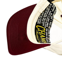 VAGO Style CHAMPION Gorra Unica Artesanal Marfil Ajustable con Visera Curva Tinta-Unitalla