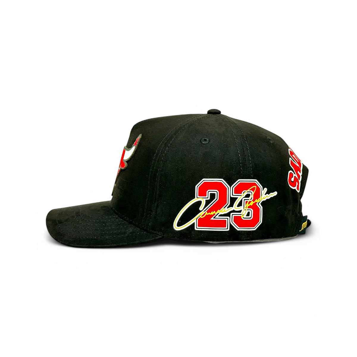 Gorra VAGO Style Como Jordan negra gamuza visera curva-Unitalla