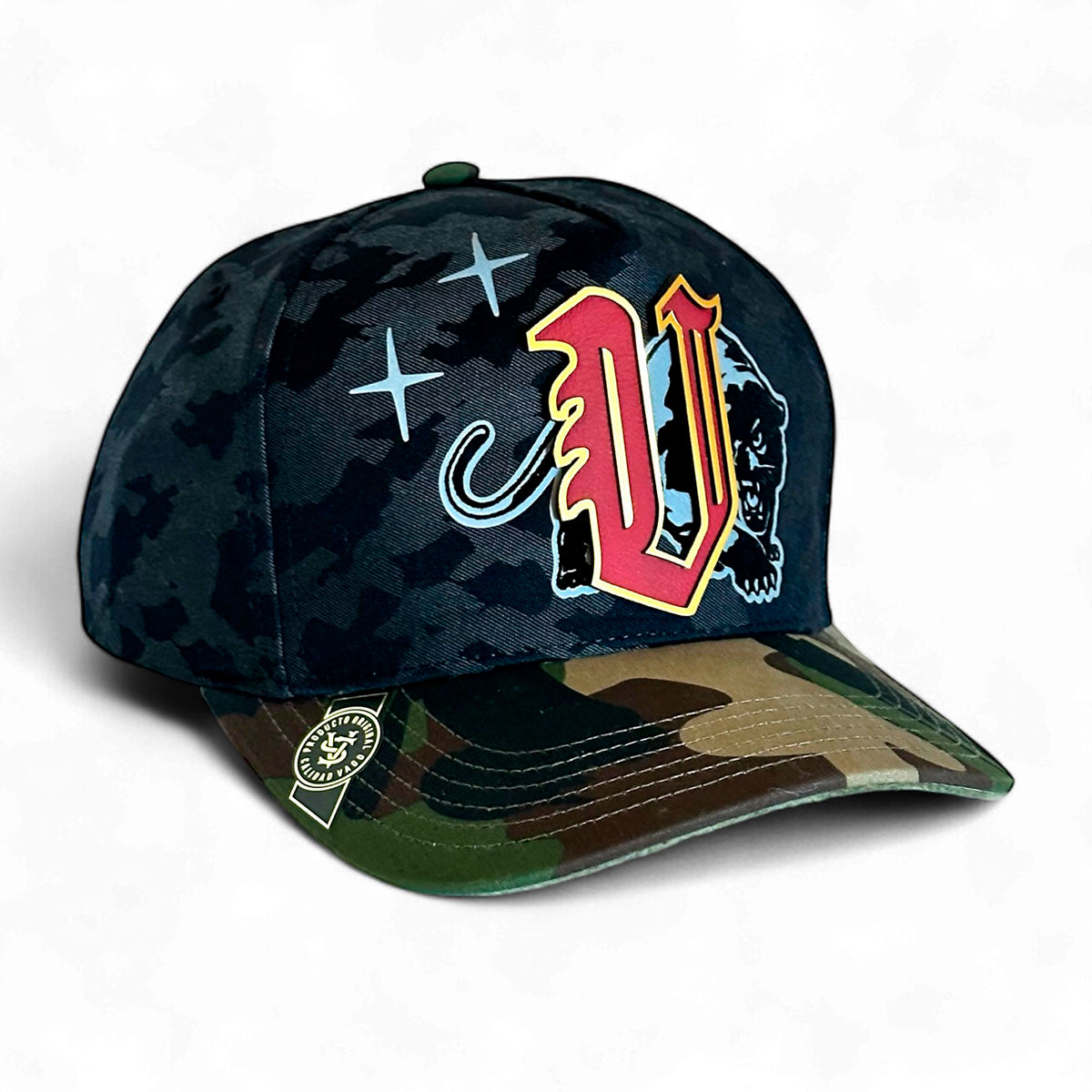 Gorra NO FEAR Camuflaje VAGO Style Artesanal y Exclusiva-Unitalla