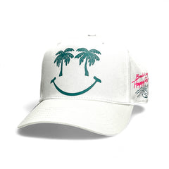 Gorra Happy Place Blanca Snapback Premium