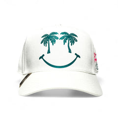 Gorra Happy Place Blanca Snapback Premium