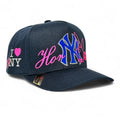 VAGO Style HORNY Gorra Unica Artesanal Azul Marino Ajustable con Visera Curva-Unitalla