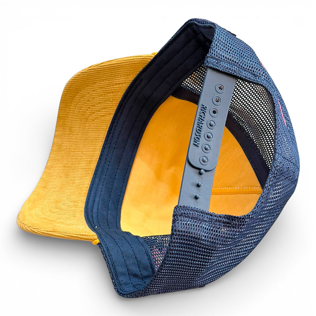 VAGO LADYS Gorra Visera Curva Amber Gold Malla Azul Marino
