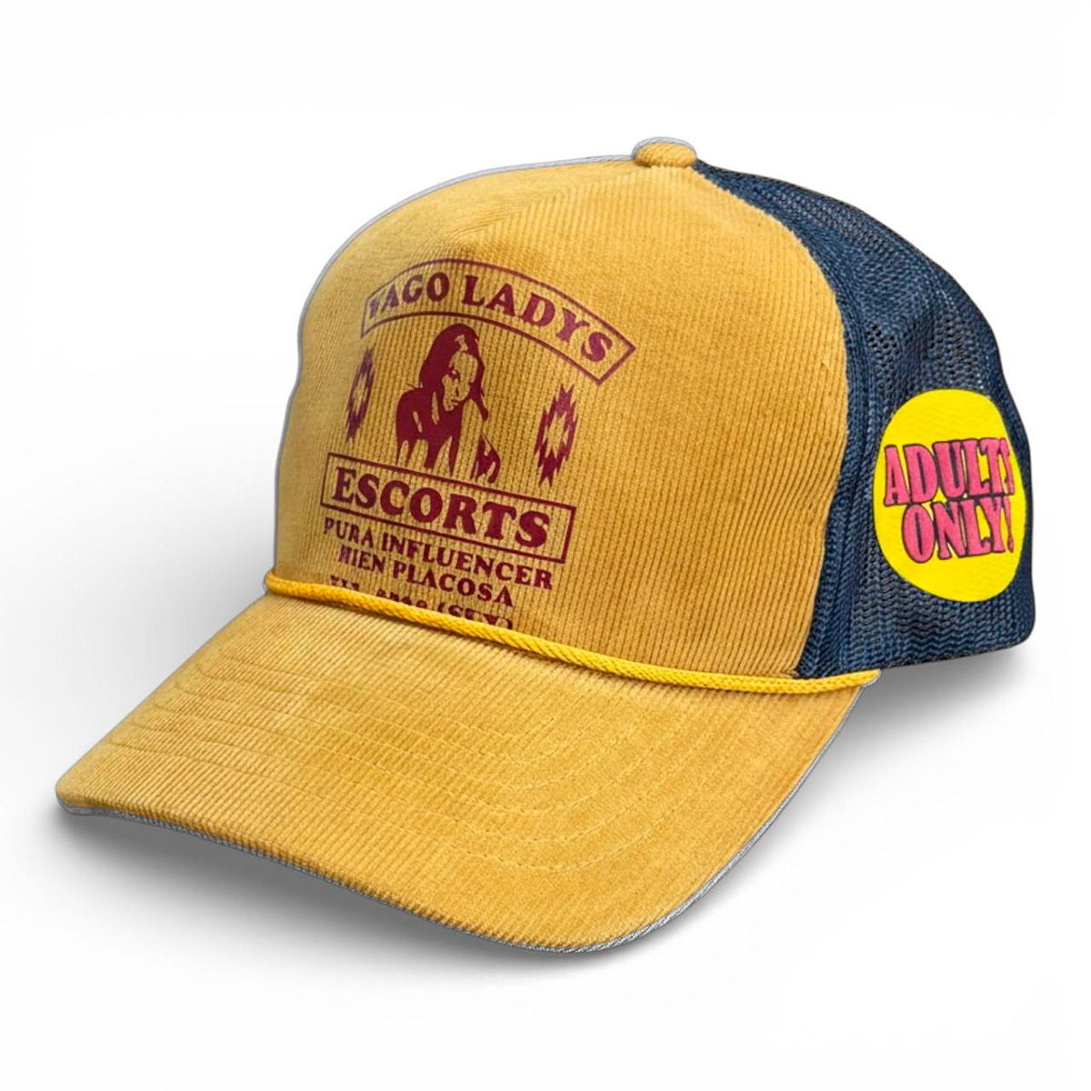 VAGO LADYS Gorra Visera Curva Amber Gold Malla Azul Marino