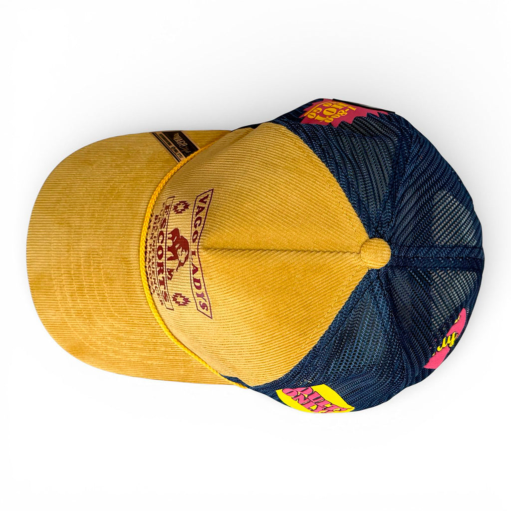 VAGO LADYS Gorra Visera Curva Amber Gold Malla Azul Marino