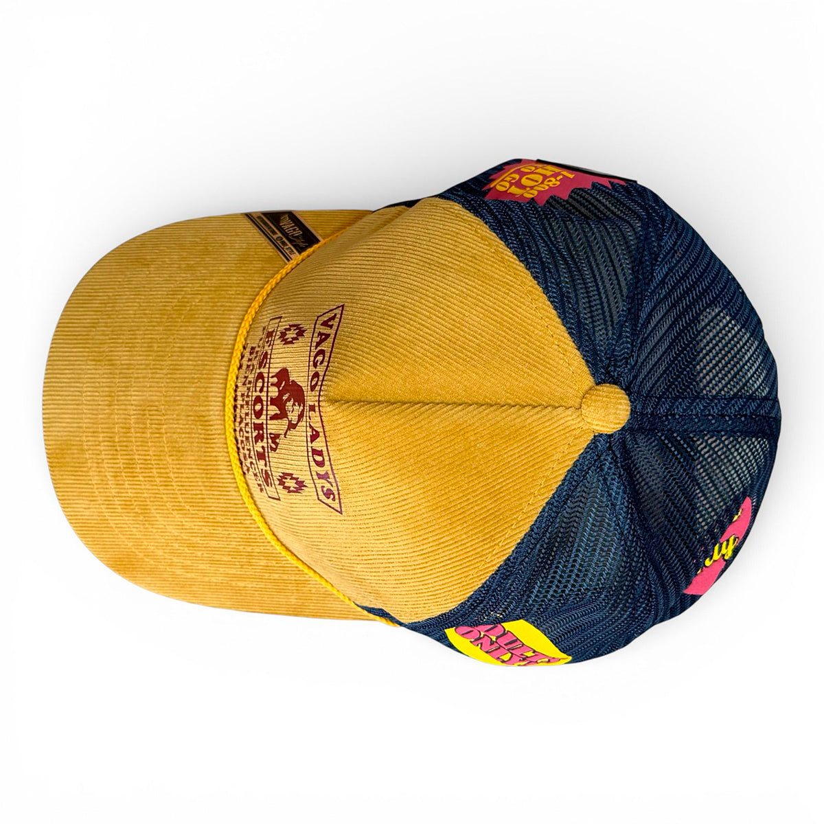 VAGO LADYS Gorra Visera Curva Amber Gold Malla Azul Marino