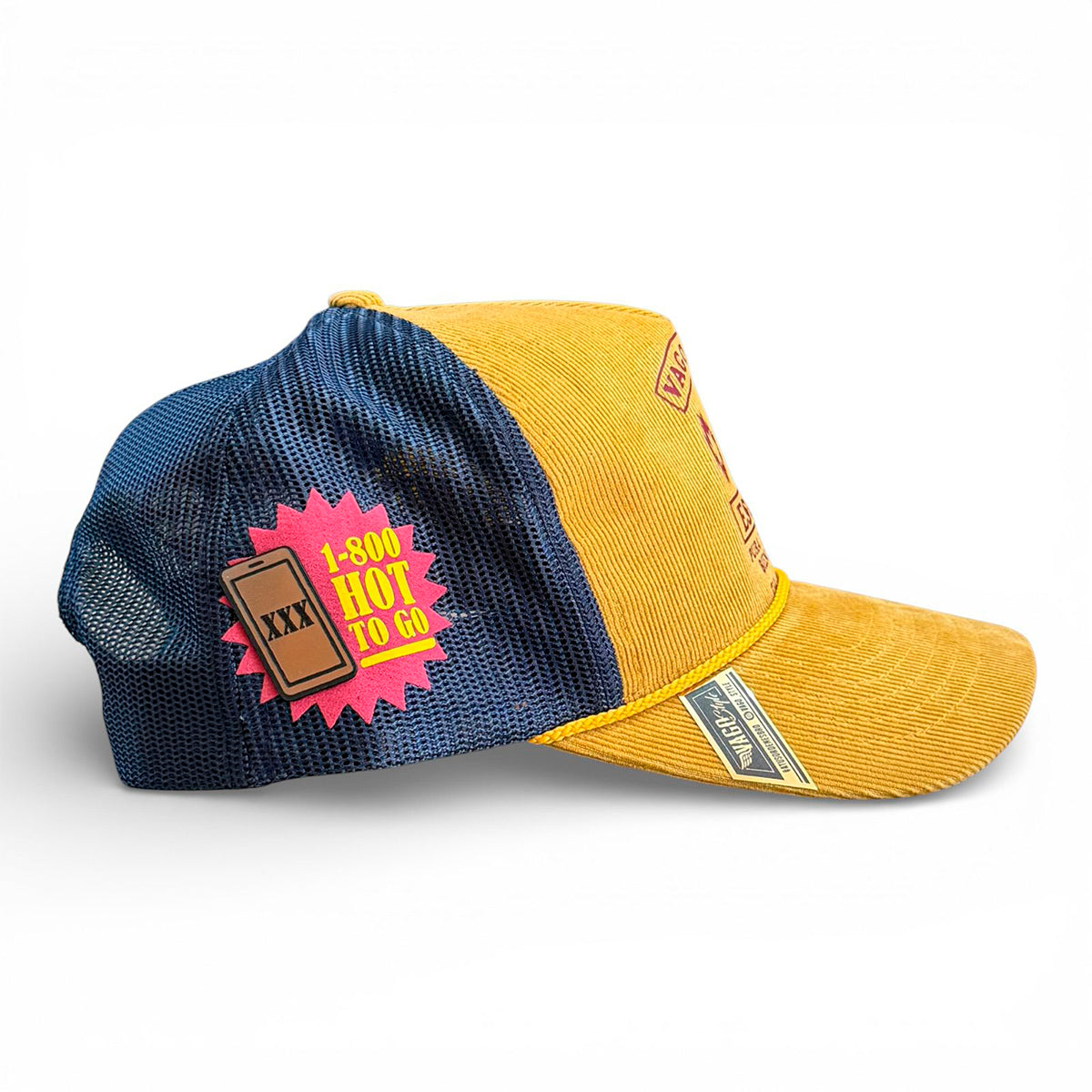 VAGO LADYS Gorra Visera Curva Amber Gold Malla Azul Marino