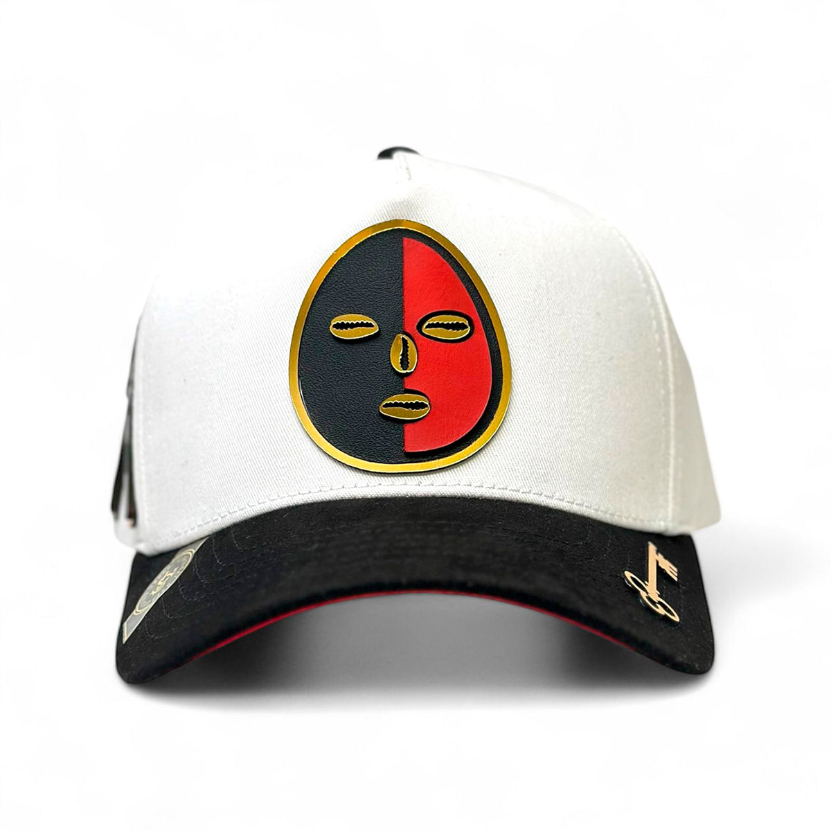 VAGO Style ELEGGUA Gorra Blanca con Negro Visera Curva