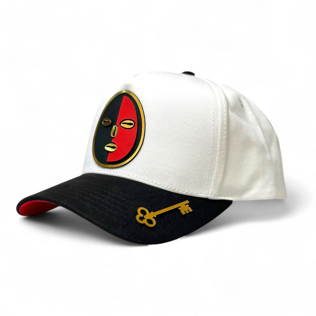 VAGO Style ELEGGUA Gorra Blanca con Negro Visera Curva