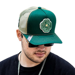 Gorra VAGO Style snapback trébol verde de lujo artesanal