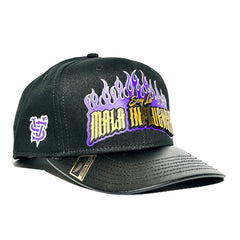 Gorra VAGO Style MALA INFLUENCIA Negra Visera Curva de Piel-Unitalla